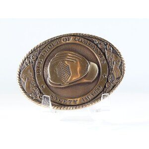 Belt Buckle Dick Group of Companies Safety Award Custom Buckle 1993 UNIQUE